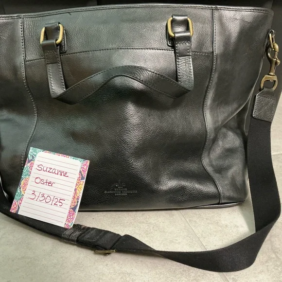 Dooney & Bourke Black Leather Tote Bag - Picture 1 of 4